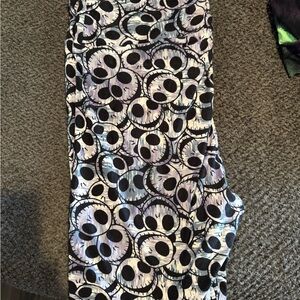 NWOT-LuLaRoe TC2 Black and Lavender Jack Skellington Leggings